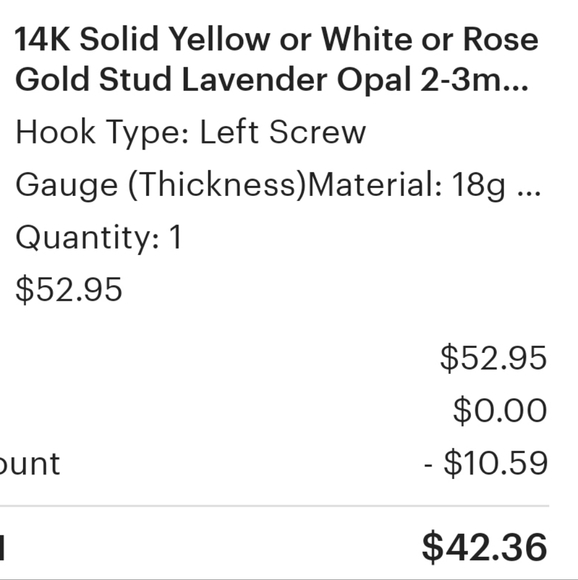 Beautiful 14k Gold Screw Nosering - Picture 3 of 4